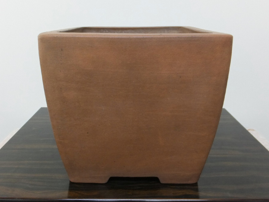 盆栽鉢 白泥正方懸崖鉢 販売 通販 盆栽鉢の山太屋